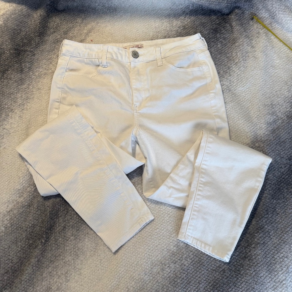 SO Ultimate Jegging High Rise Womens White Pants Sz 13 Cotton Blend